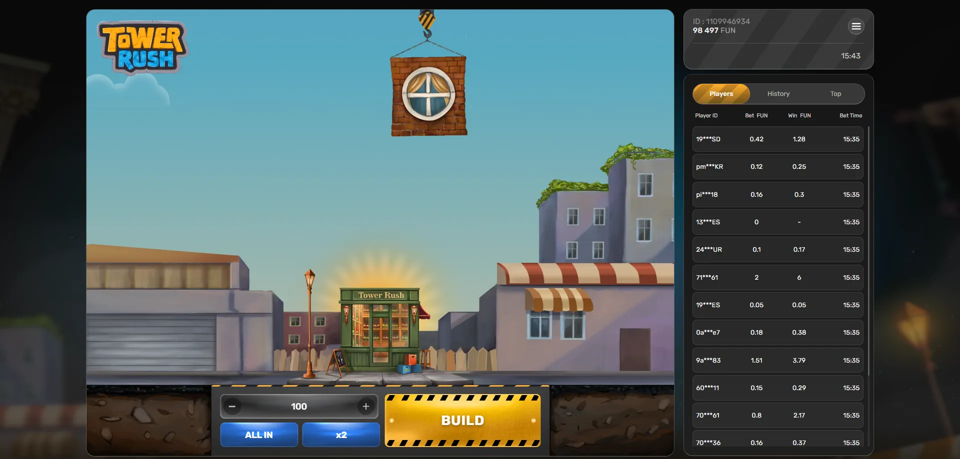 تشغيل لعبة tower rush على الموبايل وأجهزة الكمبيوتر