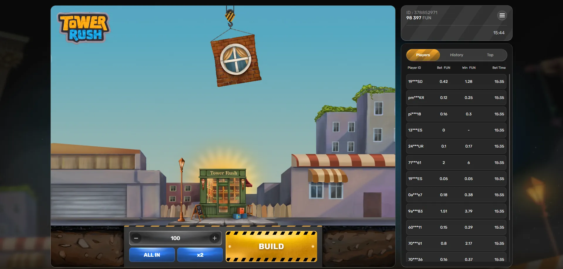 طريقة التسجيل واللعب في tower rush casino مصر